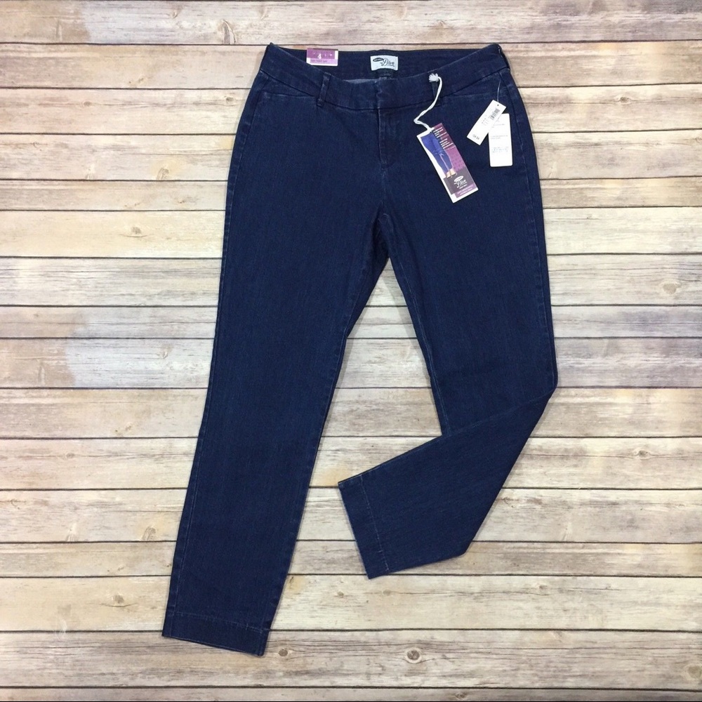 OLD NAVY 4 Diva Jeans Skinny Ankle Blue Daisy Pant